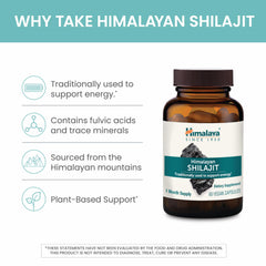 Himalaya Shilajit resin from Himalayan habitat emphasizes pure origin.
