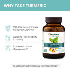 Himalaya Turmeric 95 capsules in hand for easy daily use