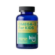 HINI Omega-3 Kids bottle pouring for daily brain and eye support.