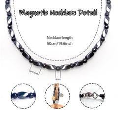 Hion magnetic therapy necklace featuring hematite magnets for protection and versatile wear.