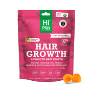 HiPlus hair growth accelerator bottle shows easy daily use for nourished-looking hair