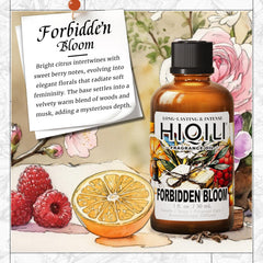 HIQILI Forbidden Bloom fragrant oil in diffuser setup for home fragrance