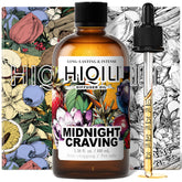 HIQILI Midnight Craving diffuser oil in amber bottle ready for long-lasting fragrance.