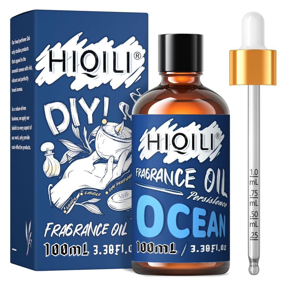 HIQILI Ocean Essential Oil bottle for diffusers with a fresh sea breeze scent.