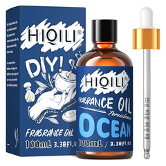 HIQILI Ocean Essential Oil bottle for diffusers with a fresh sea breeze scent.