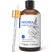 HIQILI Patchouli essential oil bottle for diffusion and ambient mood enhancement