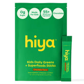 HIYA Kids Greens Powder Sticks chocolate bottle for daily nutrition