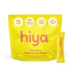 HIYA Kids Multivitamin package front shows trusted pediatrician-approved nutrition for growing children