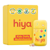 Hiya Kids multivitamin packaging highlights 15+ nutrients for growing kids