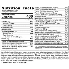 HLTH CODE Keto-friendly protein bottle highlighting lean muscle support with low carb ingredients