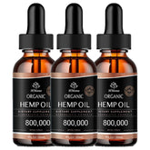 HMone 3-pack hemp oil drops pack front view for convenient daily use.