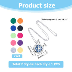 Hobbspring two-set diffuser necklace shown for versatile scent options and styling