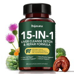 HojaSana Liver Cleanse bottle front shows daily liver support