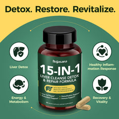 HojaSana Liver Cleanse ingredients scene emphasizes broccoli seed and milk thistle blend
