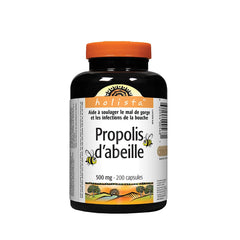 Holista Bee Propolis capsules close-up for convenient daily immune support.