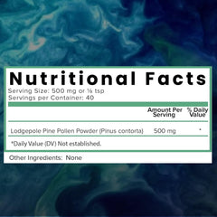 Holistic Bin bulk pine pollen powder pack emphasizes sustainably sourced Canadian pine