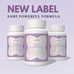 CoLymph bottle pour shows convenient daily ritual with non-dairy probiotic benefits.