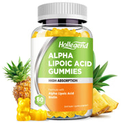 HOLLEGEND Alpha Lipoic Acid Gummies pineapple flavor for daily antioxidant support.