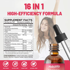 HOLLEGEND cortisol drops pour: quick dosing for on-the-go calm