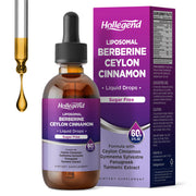 HOLLEGEND Liposomal Berberine Drops bottle with sugar-free formula and lemon notes for daily wellness