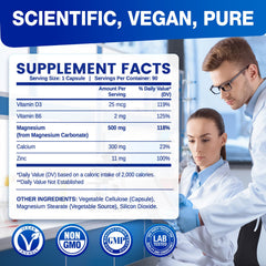 HOLLEGEND magnesium carbonate capsules close-up, highlighting smooth texture for gentle digestion support.