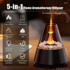 Holwim diffuser offers 7-color mood lighting to match your activity.