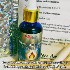 Holy Anointing Oil being poured for ceremonial blessing