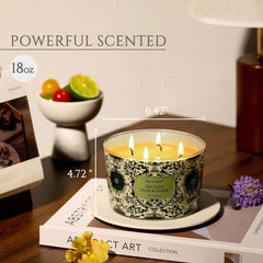 Home Lights 4-wick candle burns evenly, filling large spaces with fragrance.