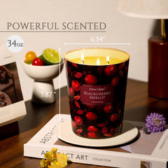 HomeLights three-wick candle showcasing rich scent and even burn for evenings.