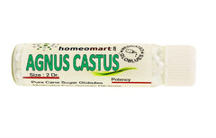 Homeomart Agnus Castus pellets in glass vials for lasting storage