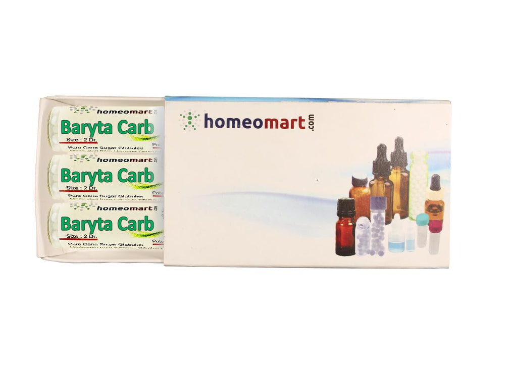 Homeomart Baryta Carbonica pellets in 6C pack, compact for on-the-go use