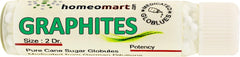 Homeomart Graphites pellets inside a glass vial for precise dosing.