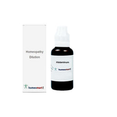 Close-up of Homeomart Histaminum 6C label showing potency and trust.