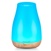 Homeweeks aromatherapy diffuser compact body glows softly for a calming desk setup