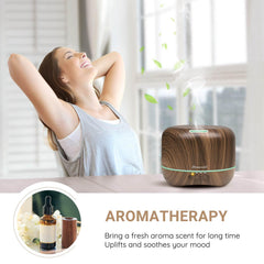 Homeweeks ultrasonic diffuser with quiet operation ideal for sleep and focus.