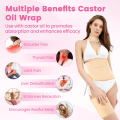 HOMHOW castor oil pack wrap knee provides snug fit and soothing coverage