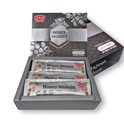 Honey Salajeet Shilajit Honey Sticks packaging for easy, on-the-go wellness.
