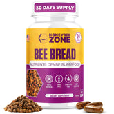 HONEYBEEZONE Bee Bread Capsules bottle front for daily energy support