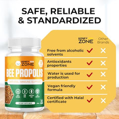 HoneyBeeZone vegan capsules packaging with clean label