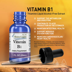 HoneyCombs Vitamin B1 Drops pour enables quick mixing into tea or smoothies