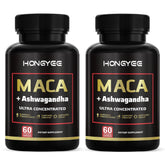 HONGYEE Maca Root 3000mg capsules bottle front boosts daily energy and mood.