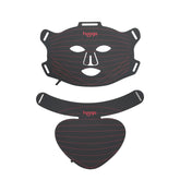 Hooga red light therapy mask triple-chip front view for convenient home use.