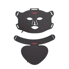 Hooga red light therapy mask triple-chip front view for convenient home use.