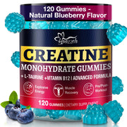Hoozzch Creatine Gummies blueberry bottle for on-the-go training support.