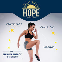Hope Driven Eternal Energy dropper closeup highlighting precise 1 mL dosing for easy use