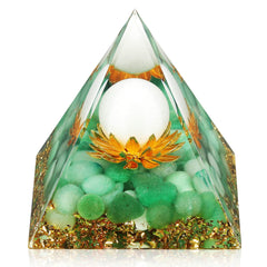 Hopeseed Orgone Pyramid with Flower of Life design promoting balanced energy for daily living