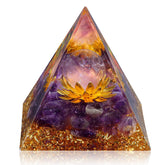 Hopeseed Orgone Pyramid front view, ideal desk centerpiece for calm focus