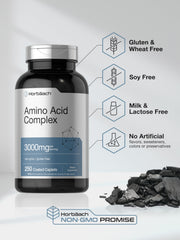 Horbäach Amino Acid Complex 3000mg ingredients panel highlights 18 amino acids