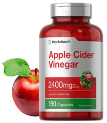 Horbäach Apple Cider Vinegar capsules bottle promotes daily wellness.