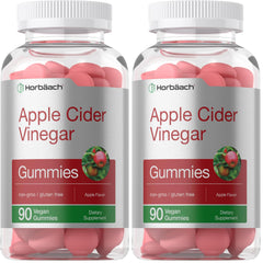 Horbäach vegan apple cider vinegar gummies bottle for daily wellness in a convenient format